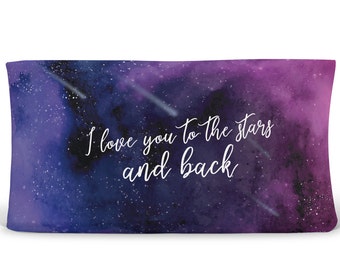 Stars and Back Galaxy Change Pad - Space Changing Mat Cover - Cosmic Baby Nursery Decor - Celestial Kids Accessories