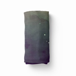 Pink and Purple Galaxy Stretchy Swaddle - Space Baby Receiving Blanket - Cosmic Ombre  Nursery Accessories - Stars and Moon Baby Wrap