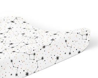 Celestial Constellations Change Pad - Space Changing Mat Cover - Cosmic Baby Nursery