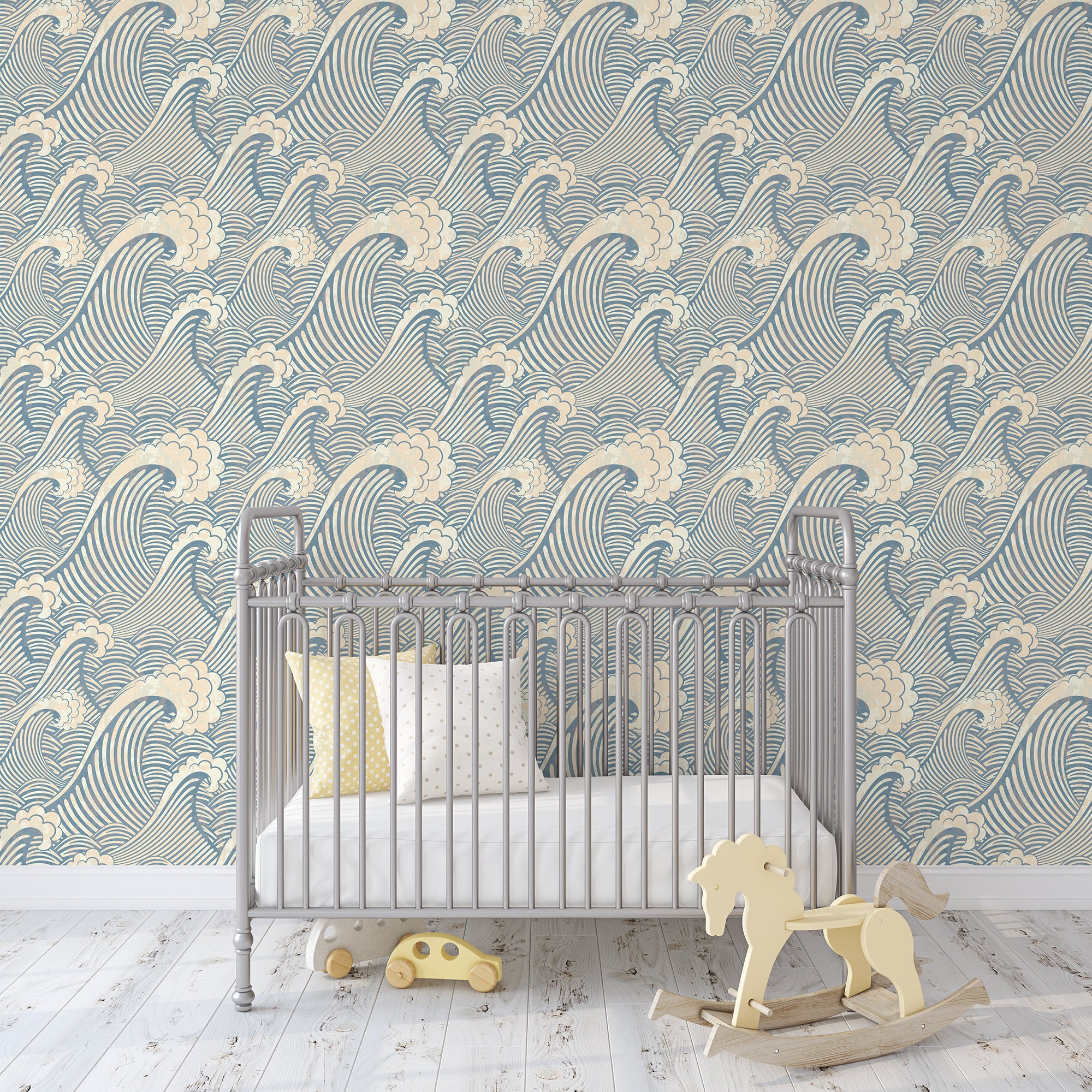 Ocean Wave Wallpaper Textured Wallpaper Peel and Stick - Etsy UK