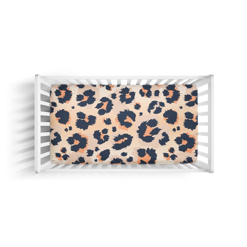 Leopard Print Baby Bedding Mini Crib Sheets Gender Neutral Etsy