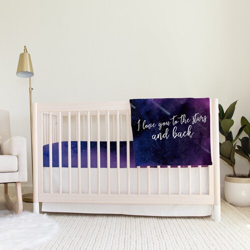 Blue Galaxy Crib Bedding Set Baby Shower Gift Baby Bedding Etsy