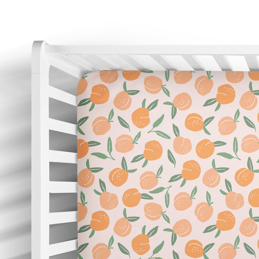 orange crib sheets