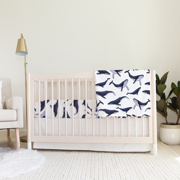 Whale Crib Bedding Etsy