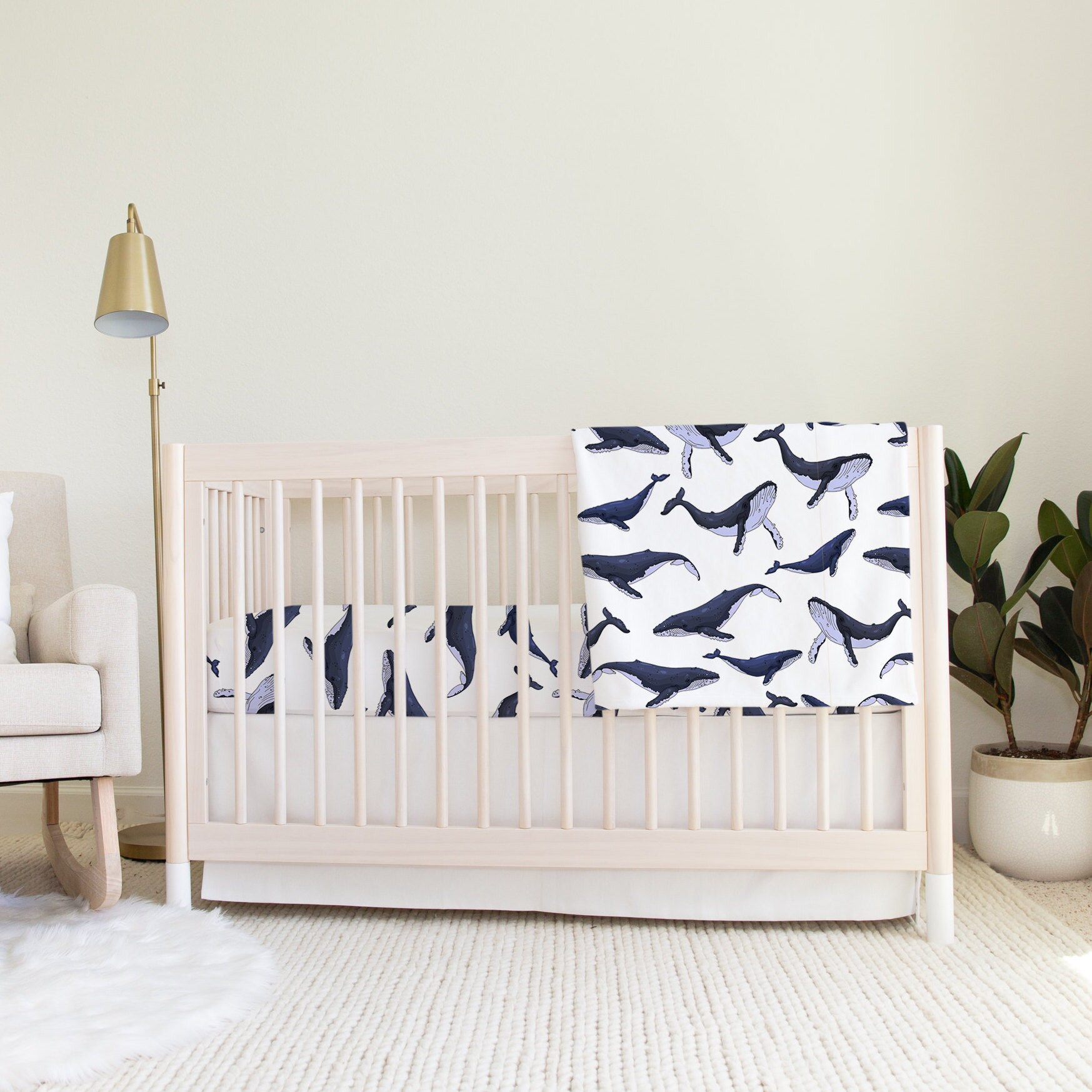 Humpback Whale Crib Bedding Set Baby Shower Gift Baby Bedding Set