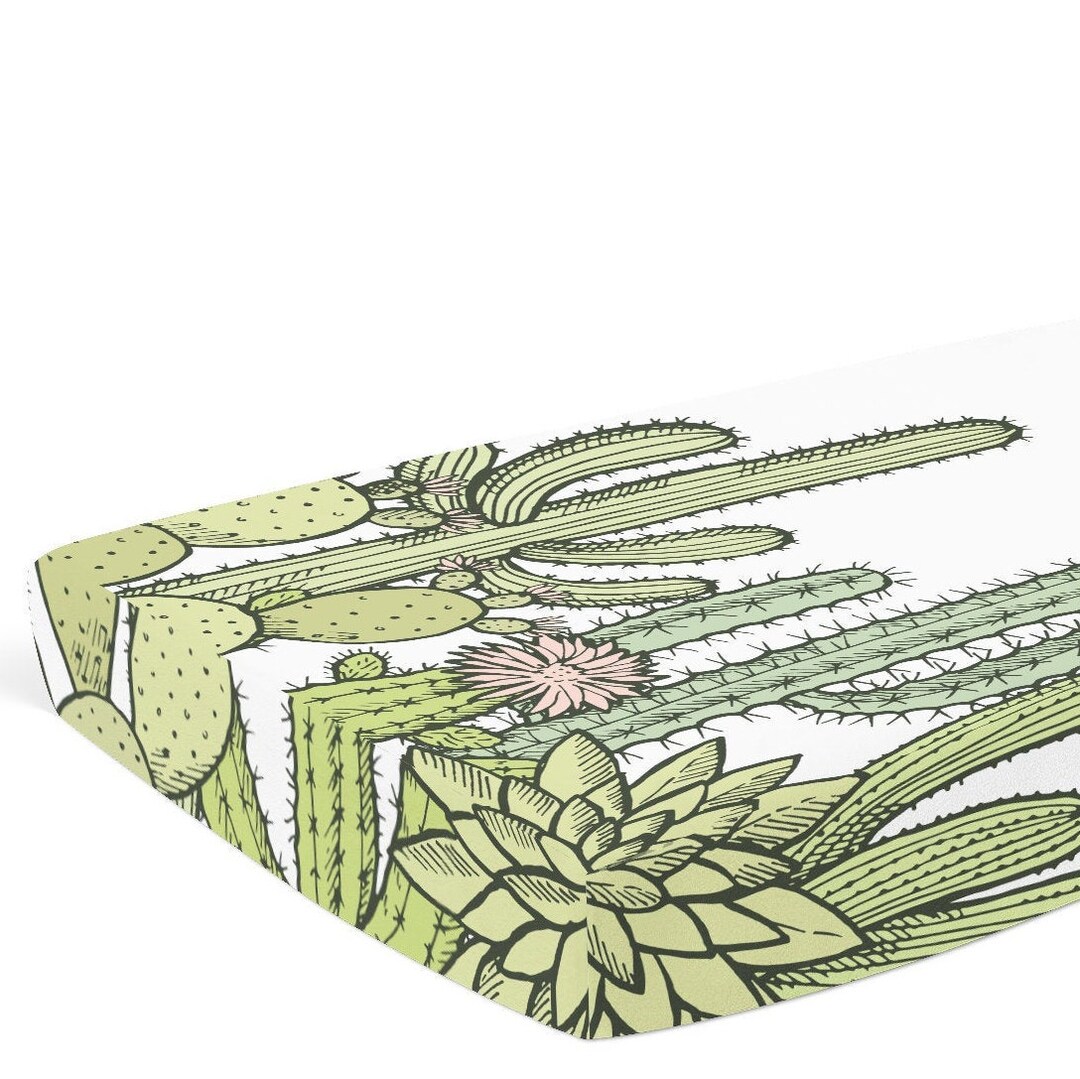 Cactus Landscape Change Pad Cover Succulent Changing Mat Etsy