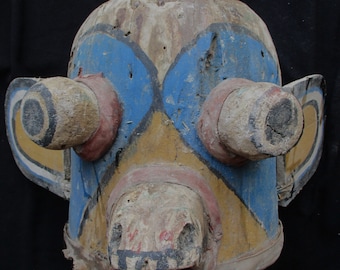 Wooden Hopis Kachina Helm Mask 34 cm