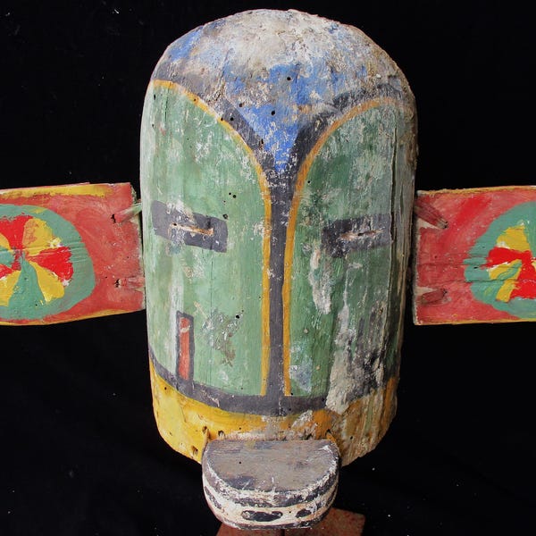 Hopi Kachina wooden helmet mask, 34 cm