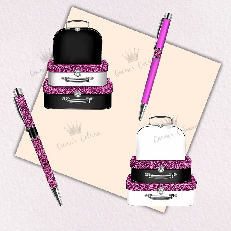 Pink Glitter Planner Set Planner Decorations Planner Stickers Etsy