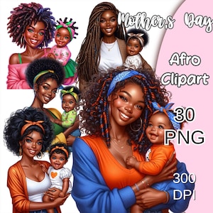 Afro moeder en kind png, Moederdag clipart, zwarte moeder en dochter clipart, moeder leven clipart, Moederdag liefde clipart, moeder png clipart.