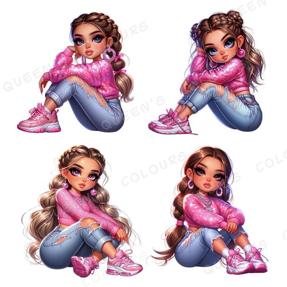 Workout Chibis Chicana Chibis Working Out Chibi Doll Png Chibi