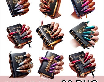 Hand and Bible Clipart, Religious Clipart, Black Girl Magic Praying, Bible Black Girl Png, Holy Bible Png, Praying Png, Christian Clipart.