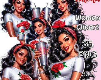35 Beautiful Latina Girl Clipart Png, Chicana Clipart, Hispanic Girl Png, Latina Woman Clipart, Latino Clipart, Latinx Girl Png, Latina Png.