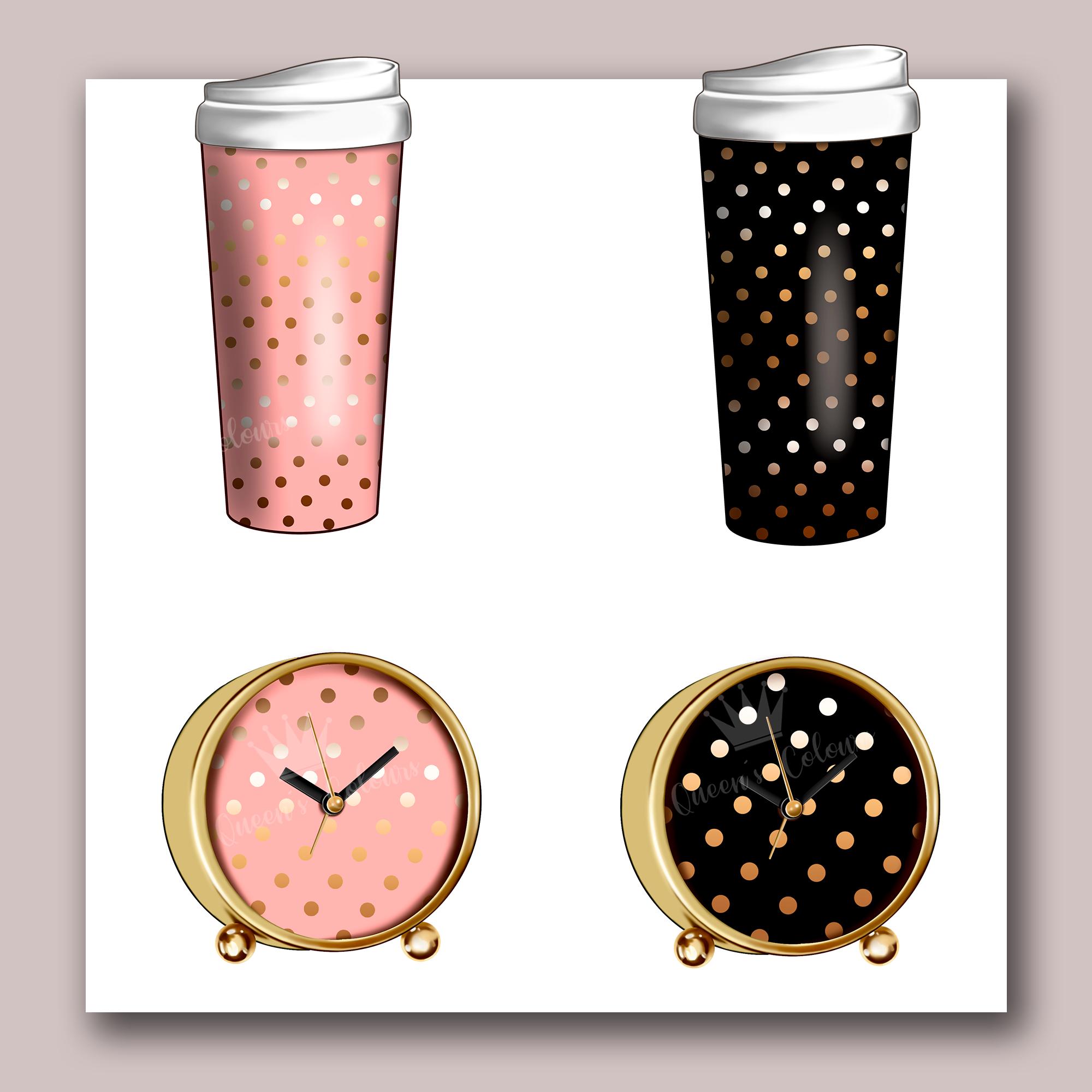 Planner Clipart Polka Dot, Pink Planner Stickers, Stationery Clipart ...