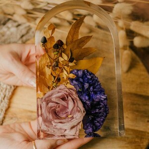 wedding flower block bridal bouquet preservation Florida woman owned small business  handmade floral art keepsake 
boutonnière wedding gift for couple 
arch