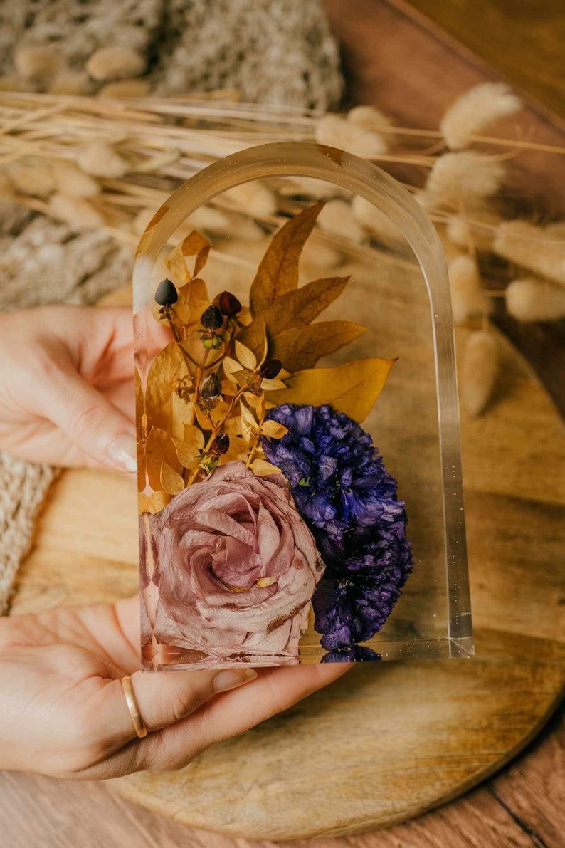 wedding flower block bridal bouquet preservation Florida woman owned small business  handmade floral art keepsake 
boutonnière wedding gift for couple 
arch