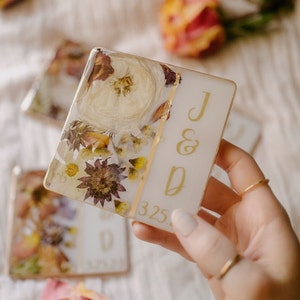 Pressed Coasters preservation Wedding keepsake Floral Preservation