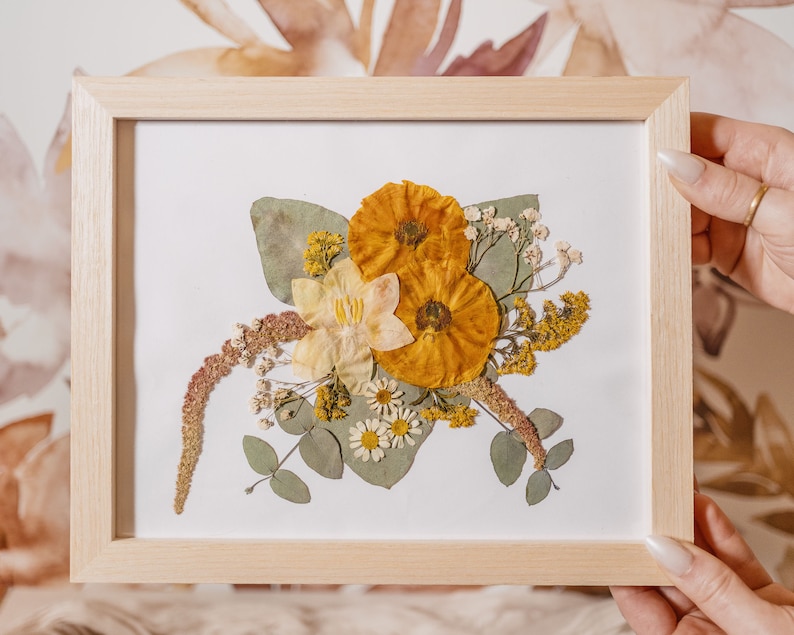 wedding flower block bridal bouquet preservation Florida woman owned small business  handmade floral art keepsake 
boutonnière wedding gift for couple 
pressed frames pressed flower frames art natural wood frame