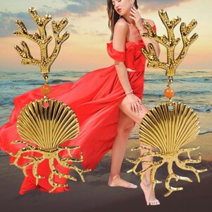 Robe De Soirée Longue Next Corail/orange - Taille 12 - Bordure Perles - Neuf Sans étiquette