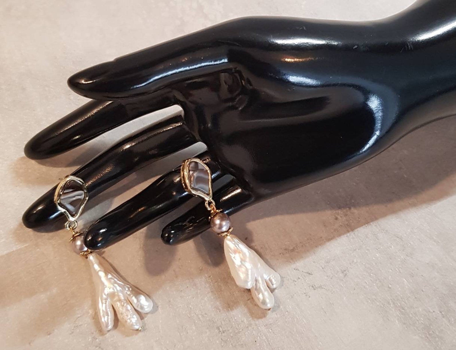 Boucles d'orelles orgnal gemmes naturelles bleu | Etsy