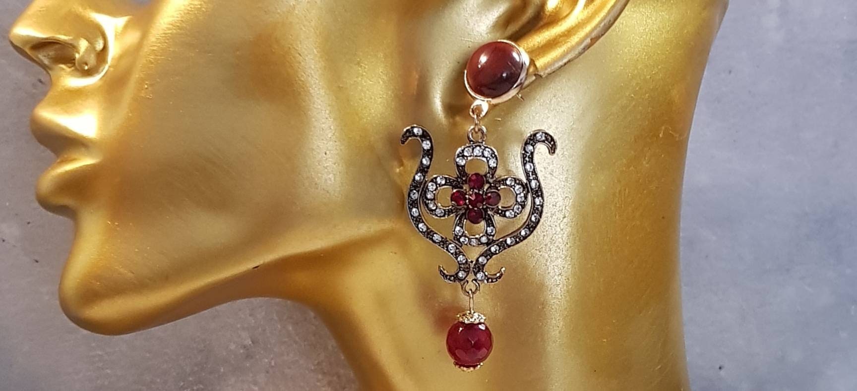 Boucles D'oreilles étoiles En Cuir Naturel Rouge Bordeaux/argenté - Pendantes - Neuf Avec étiquettes