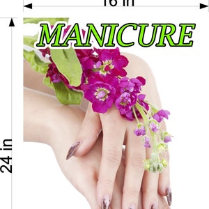 Manicure 02 Photo-Realistic Paper Poster Premium Interior Inside Sign Marketing Wall Window Non-Laminated Vertical 24" inches