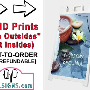 Spa A-Frame SIGNS SIGNICADE White 36&quot; X 24&quot; 31, 32, 33, 34, 35, 36, 37, 38, Services Sidewalk Portable Display Posters