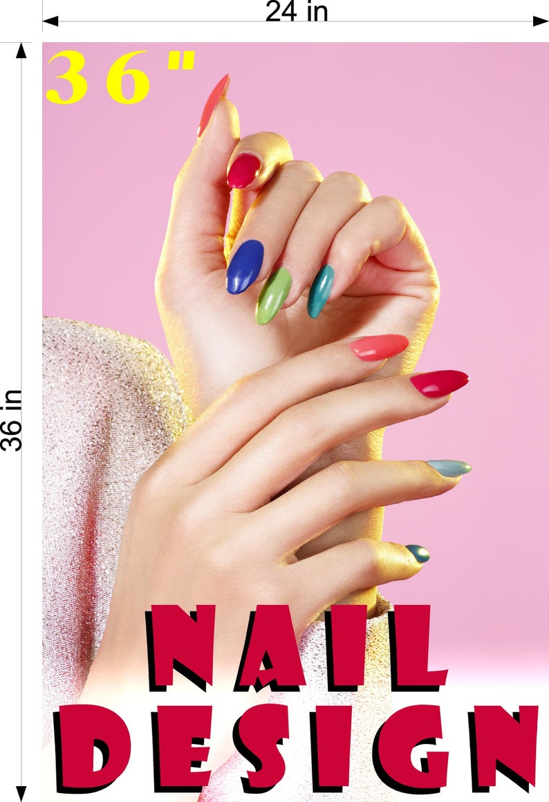 Nail Design VIII Wallpaper Poster with Adhesive Backing Wall Etsy