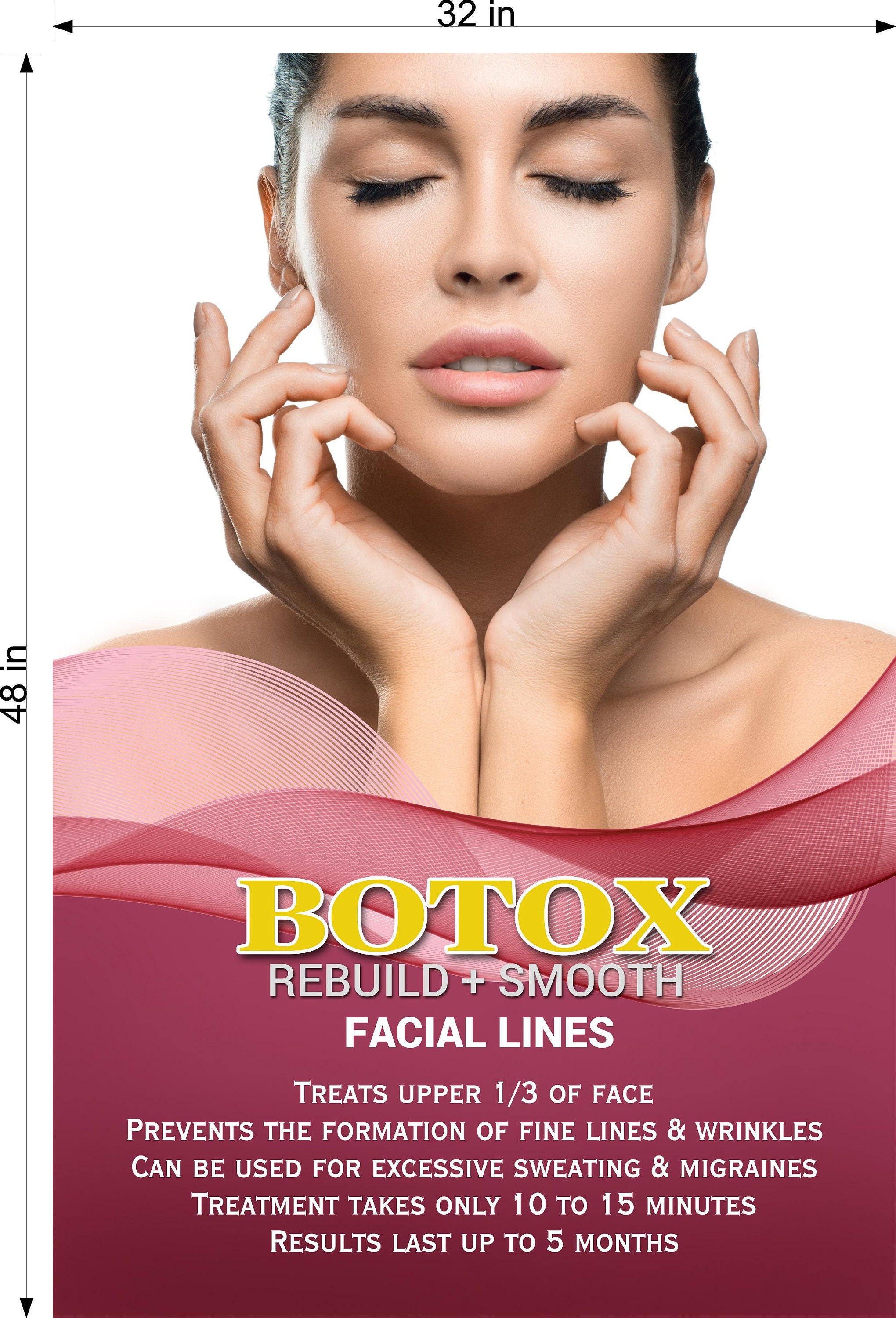 Botox Cloth Botox 11 Wallpaper Fabric Poster With Adhesive Backing Wall Decal ...