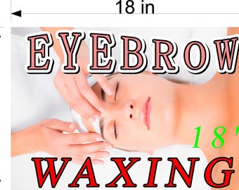 Eyebrows 09 Wallpaper Poster with Adhesive Backing Eyebrow Waxing Wall Sticker Decor Indoors Interior Sign Horizontal
