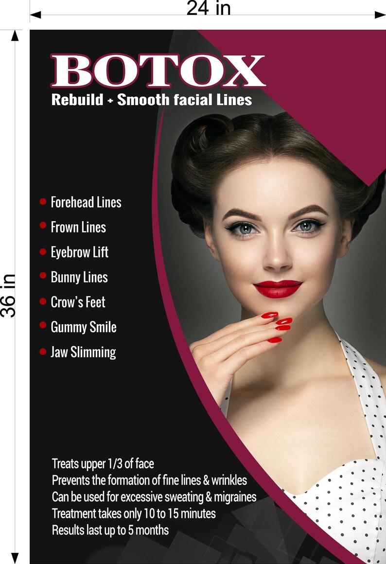 Botox 17 Photo-realistic Paper Poster Premium Interior Sign Advertising ...