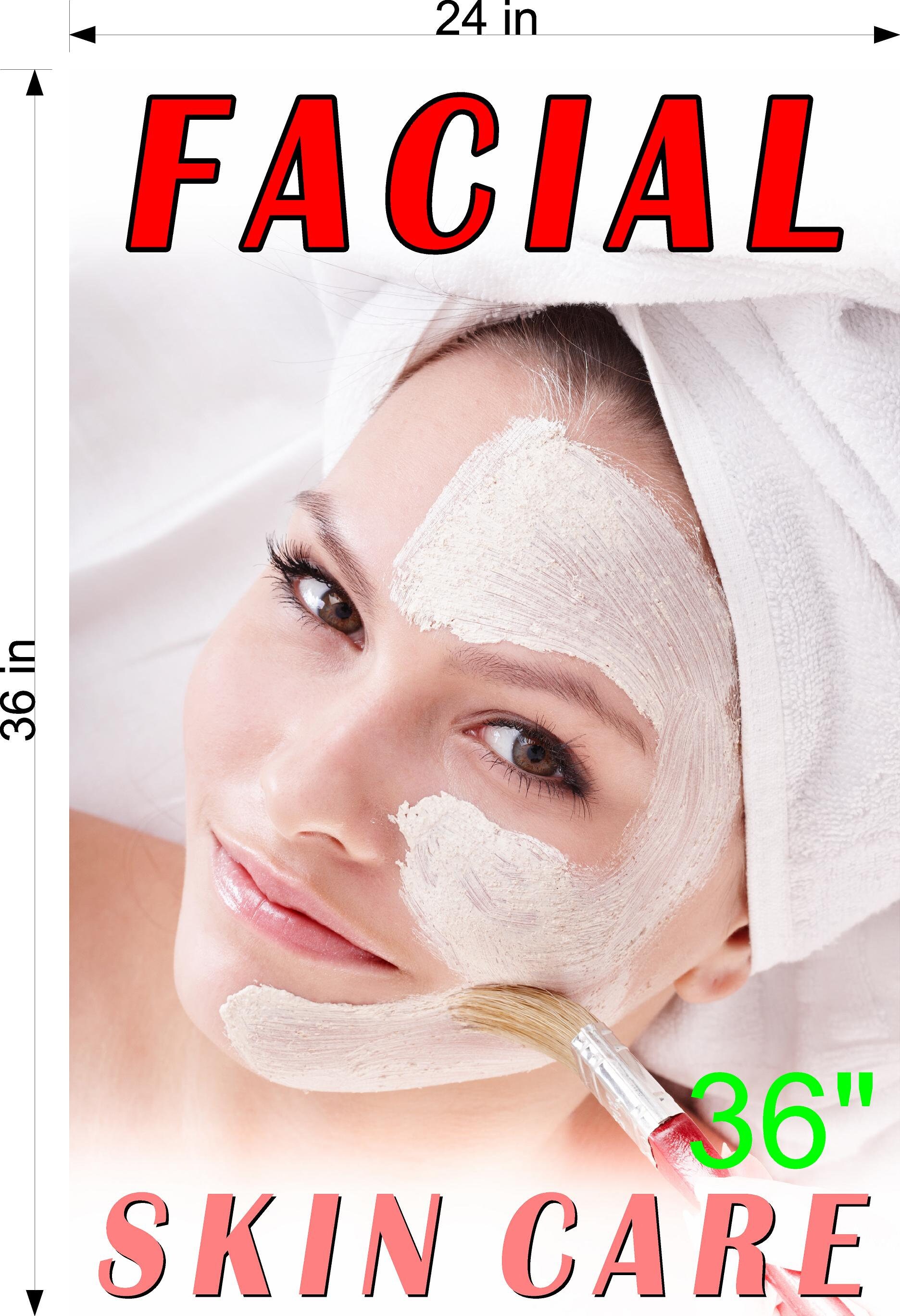 Facial 02 Wallpaper Poster With Adhesive Backing Wall Sticker Décor ...