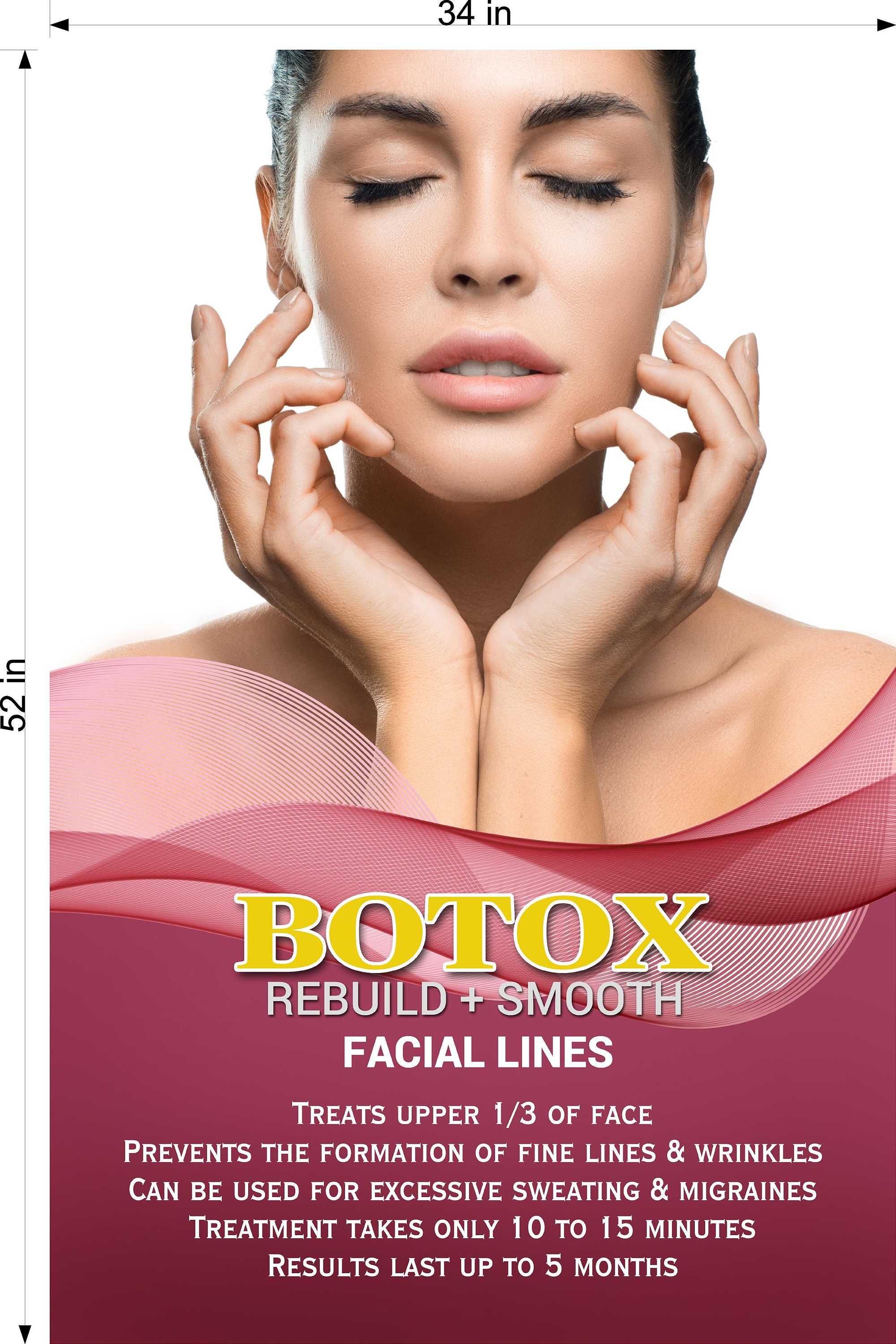 Botox 11 Wallpaper Fabric Poster With Adhesive Backing Wall Decal ...