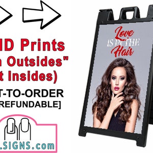 Hair Salon A-Frame SIGN SIGNICADE BLACK 36&quot; X 24&quot; 11, 12, 13, 14, 15, 16, 17, 18 Sidewalk Portable Display Posters