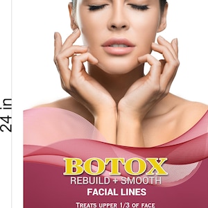 Botox 11 Póster de papel fotorrealista Premium Cartel interior Publicidad Pared Ventana Cosmética Servicio médico No laminado Vertical