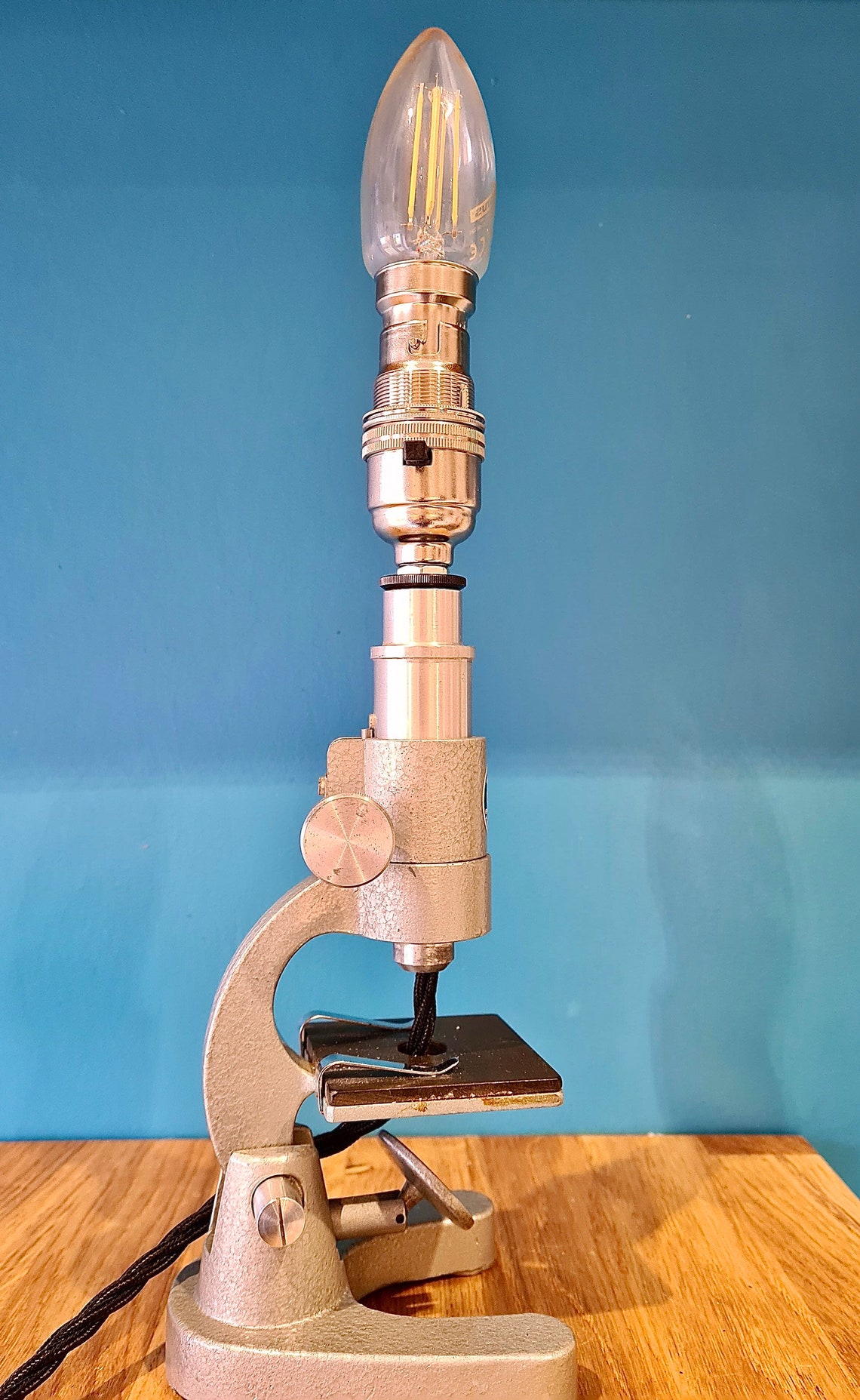 Vintage Minimike Microscope Table Lamp Desk Lamp Etsy