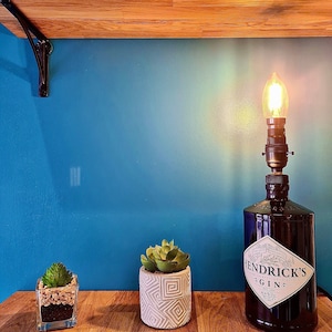 UPCYCLED COPPER HEAD Gin Bottle Lamp Collection, Empty Bottle, Sustainable  Lights, U.K. Main Plug, Wedding Table Centrepiece, Night Light 