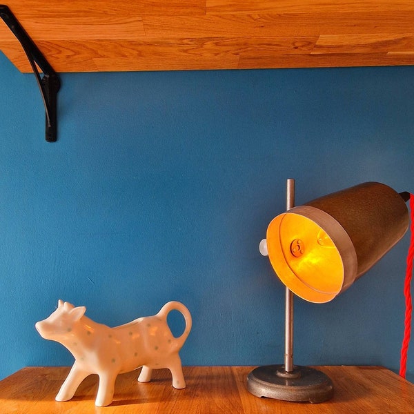 Mid-Century C Baker Vintage Laboratory Lamp, Table Lamp, Home Office Lighting, Desk Lamp, Display, Prop, Work Light