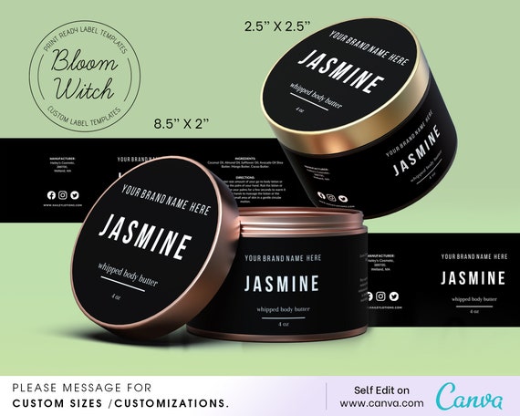 DIY Black Body Butter Labels Skincare - Etsy DIY Black Body Butter Labels Skincare - Etsy