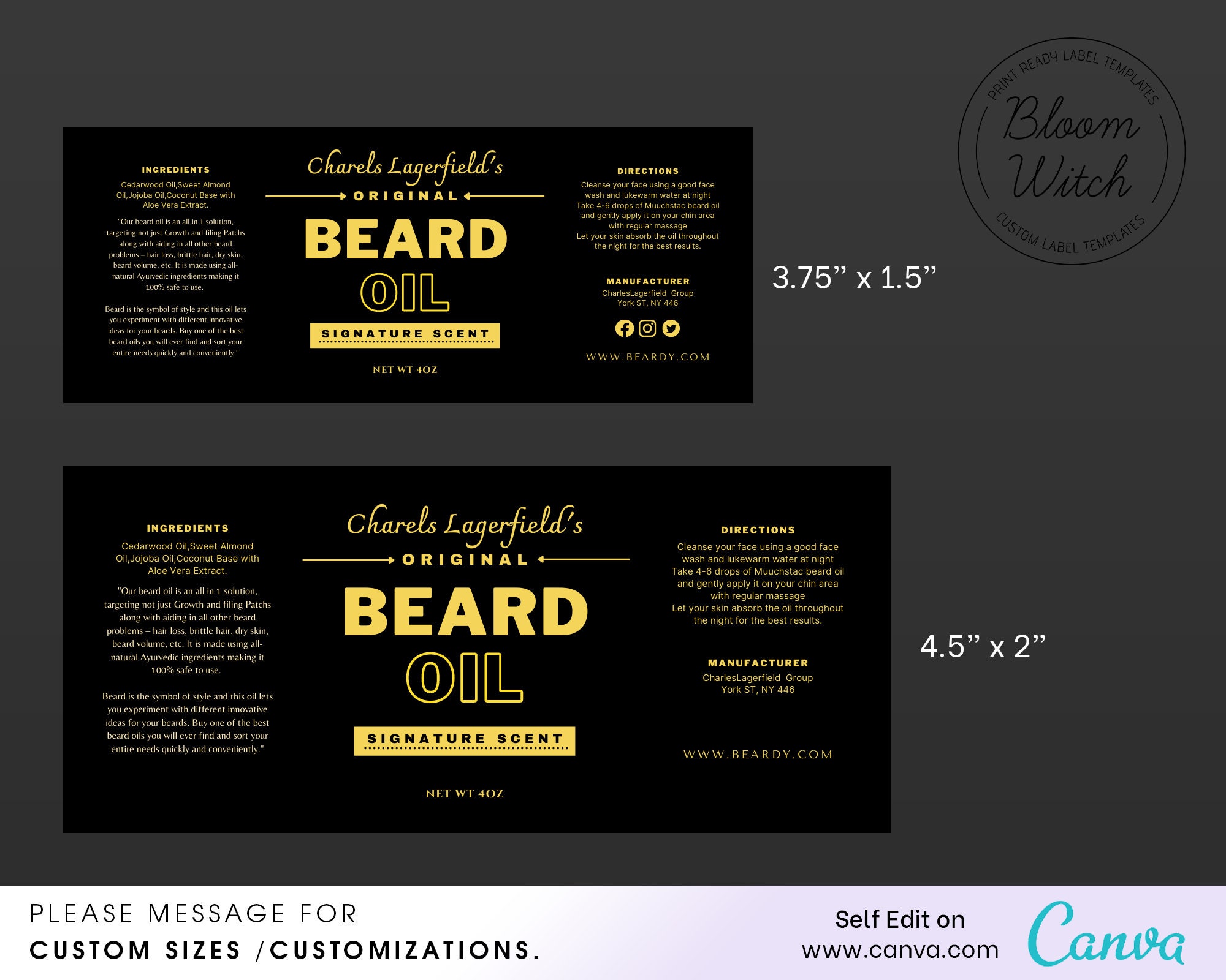 diy-beard-oil-label-essential-oil-scented-oil-black-labels-beard-butter-2oz-oil-6oz-oil-dropper-bottle-labels-amber-bottle-yoni-oil-labels-etsy