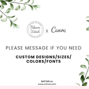 Editable Product Label Template - DIY Branding Labels, Pink Labels ...