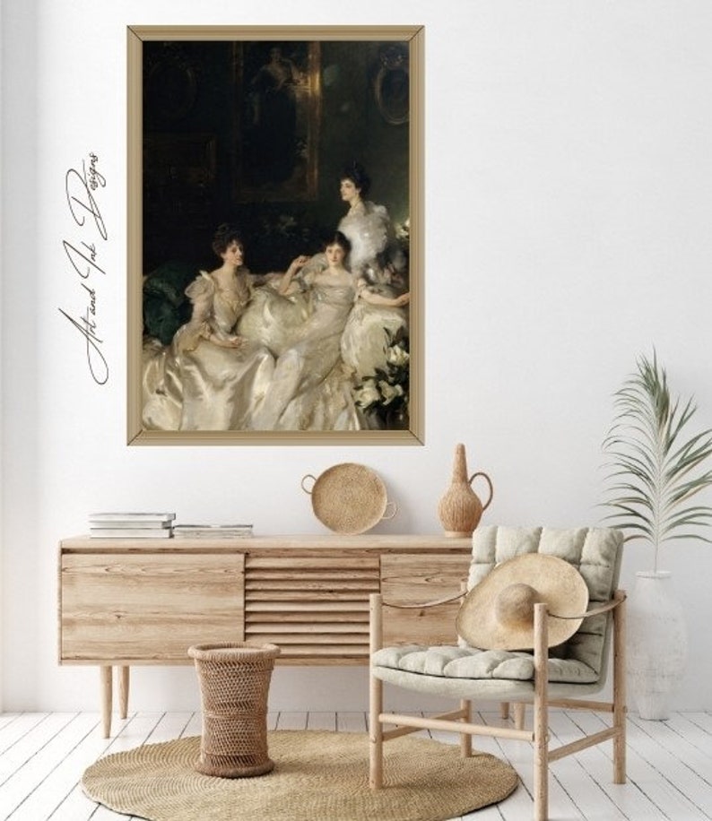 Victorian Woman Painting Printable Wall Art Vintage Portrait Print