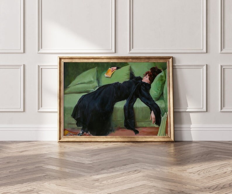 Decadent Young Woman After the Dance by Roman Casas, Vintage Wall Art ...