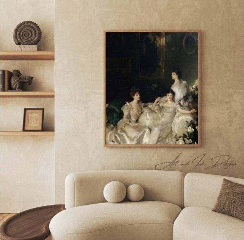 Victorian Woman Painting Printable Wall Art Vintage Portrait Print