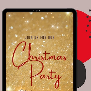 Holiday Christmas Party Invitation, Christmas Invitation, Christmas Dinner Invite, Instant Download, Printable Christmas Invitation