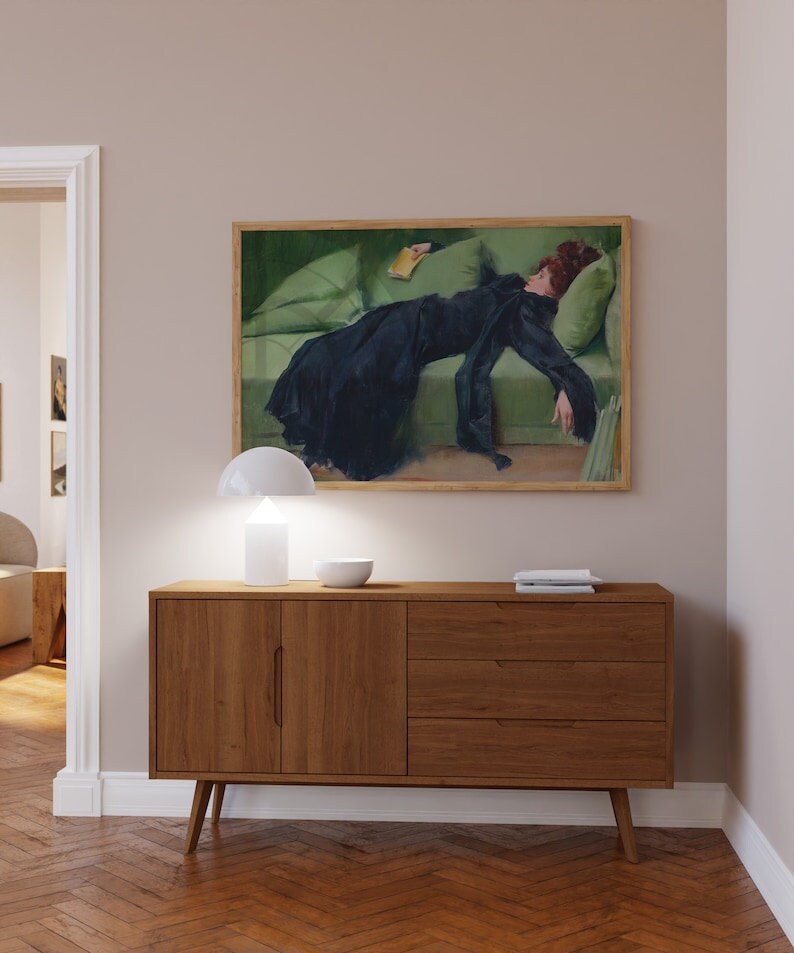 Decadent Young Woman After the Dance by Roman Casas, Vintage Wall Art ...