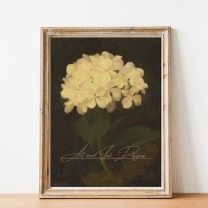 Hydrangea Painting | Vintage Flower Print | Antique Botanical Art PRINTABLE