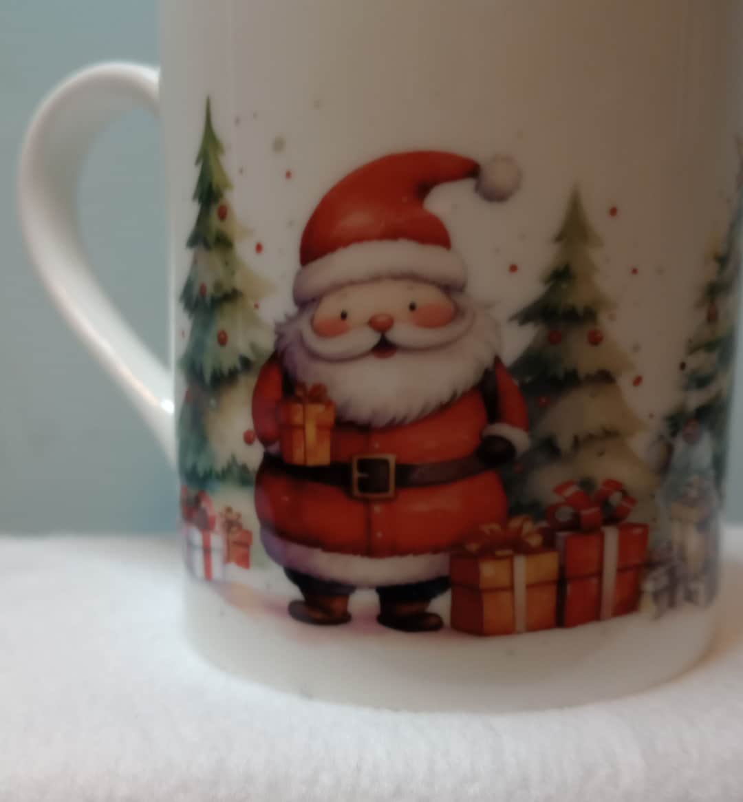 A Bone China Christmas Cup a Bone China Christmas Mug 8 Oz Etsy UK