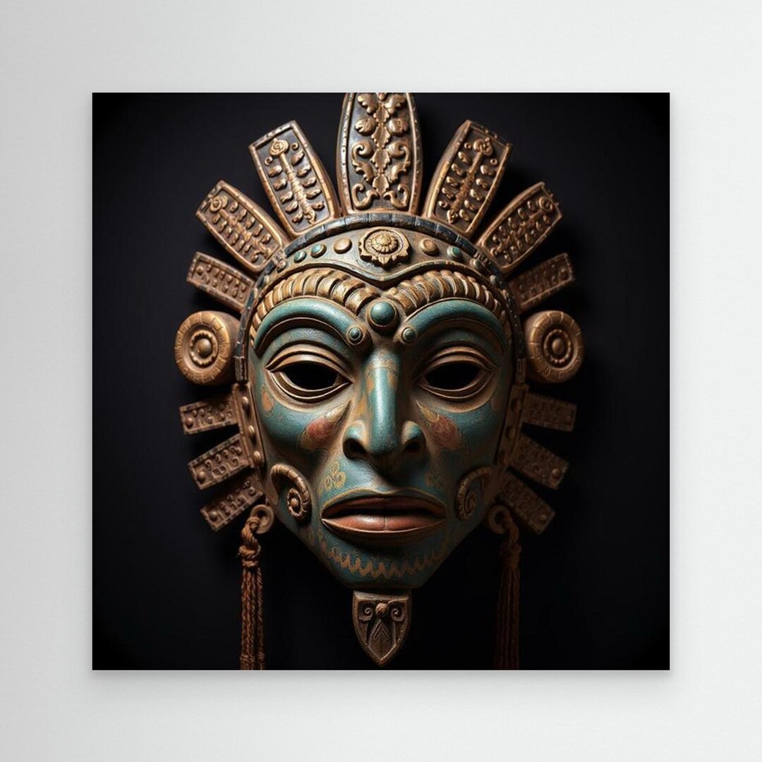 Intricate Sun Burst Aztec Tribal Mask - Etsy