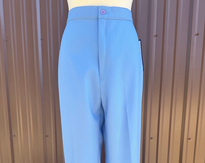 Vintage ‘Bend Over’ Deadstock Baby Blue High Rise Straight Tapered Trouser 31" Waist